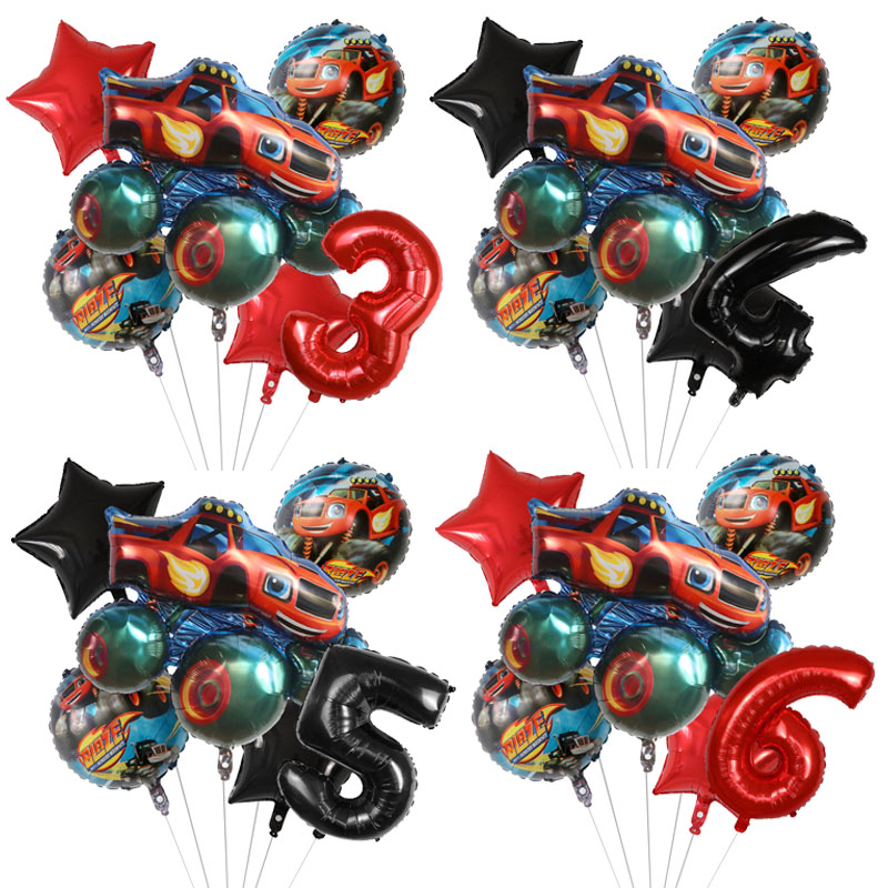Sports Equipment Factory - 1set Blaze Monster Foil Balloons Cartoon