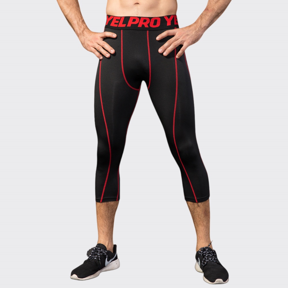 Men Compression Fitness Leggin - огляд і ціна Sports Equipment Logos