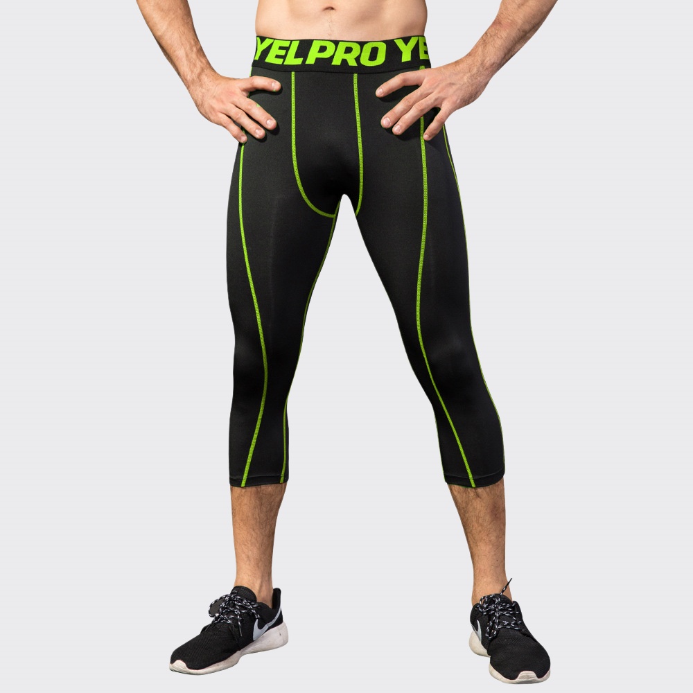 Men Compression Fitness Leggin - огляд і ціна Sports Equipment Logos