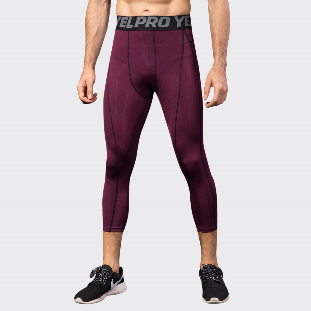 Men Compression Fitness Leggin - огляд і ціна Sports Equipment Logos