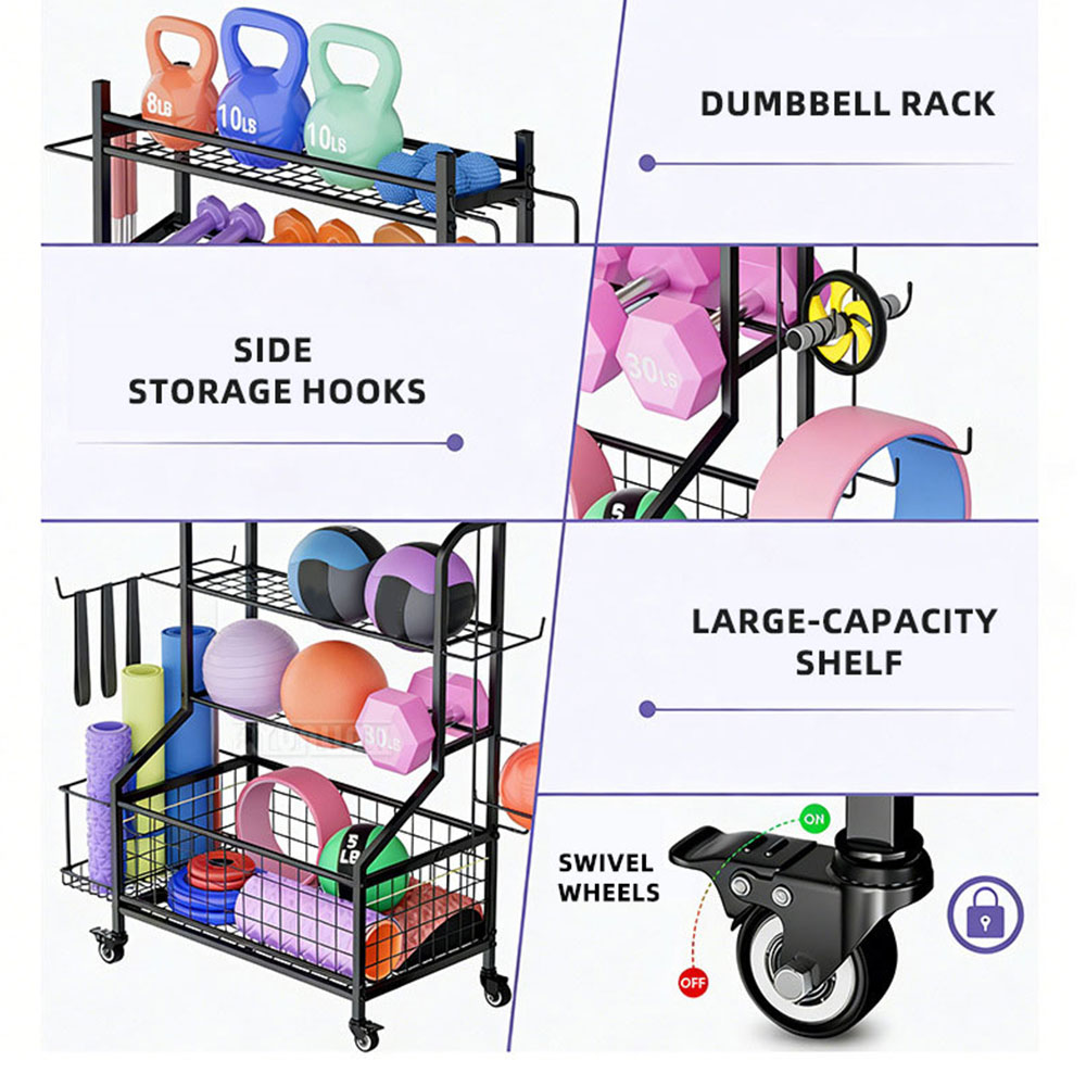 Yunlin Li Gym Dumbbell Yoga Ma - огляд і ціна Sports Equipment Trolley